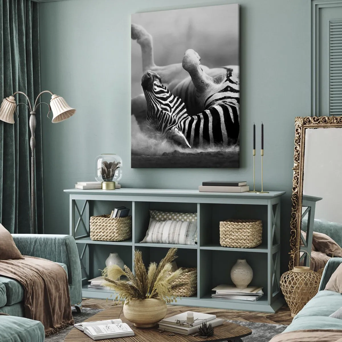 Canvastavla - Bild på duk - Endast hästen skulle inte skratta - 50x70 cm