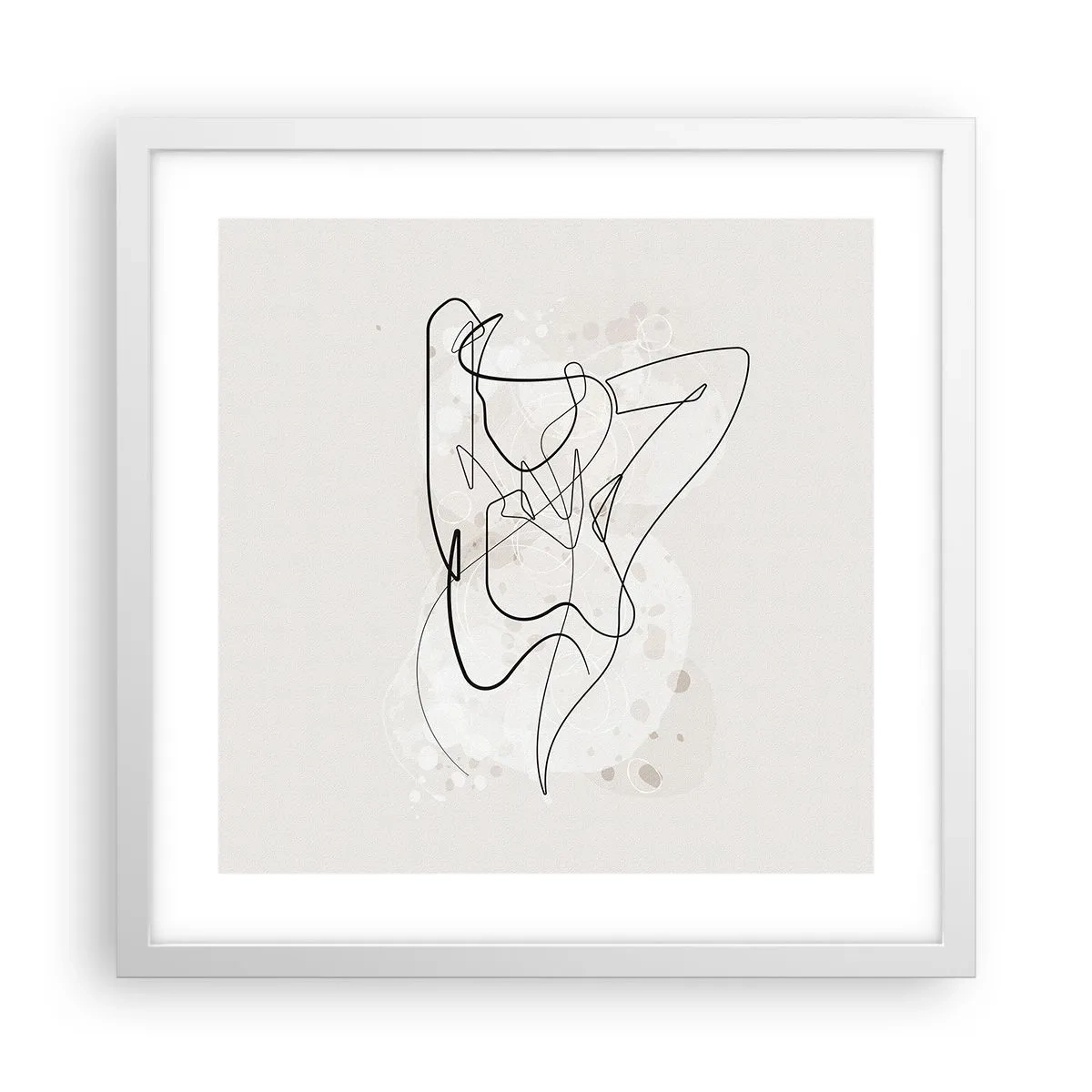 Affisch i vit ram - Konsten att förföra - 40x40 cm