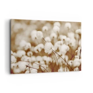 Canvastavla - Bild på duk - Fluffig åkermark - 100x70 cm