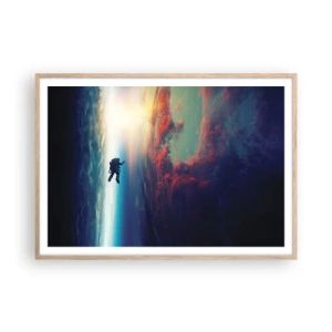 Affisch i ram av ljusek - Stå emot universumet - 100x70 cm