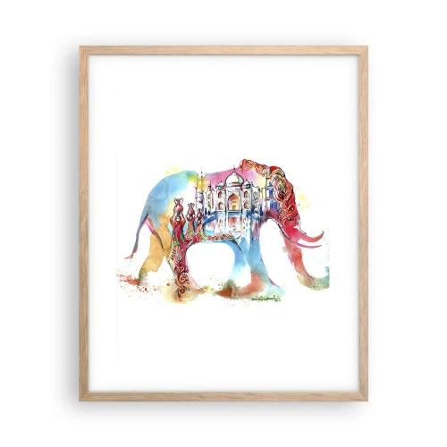 Affisch i ram av ljusek - Indien - kärlekens aura - 40x50 cm