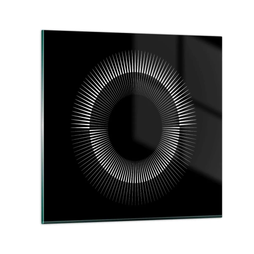 Glastavla - Bild på glas - Svart sol - 50x50 cm
