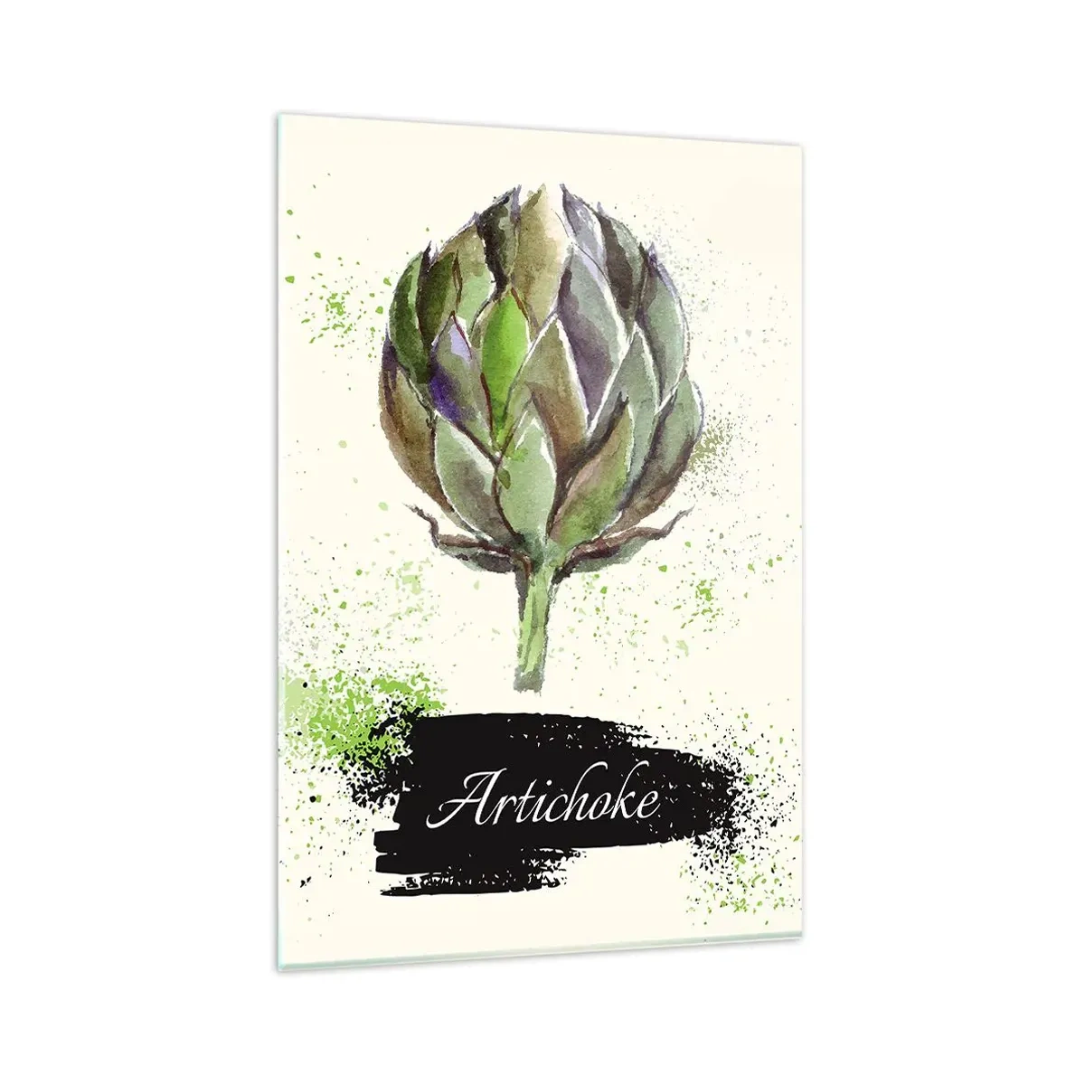 Glastavla - Bild på glas - Eviva grönsaker! - 80x120 cm