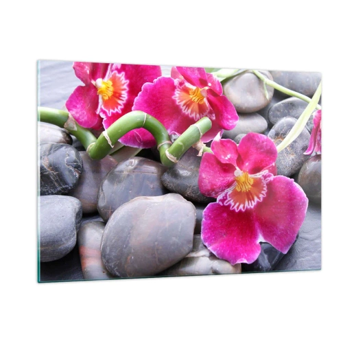 Glastavla - Bild på glas - Kyla och glöd - 120x80 cm