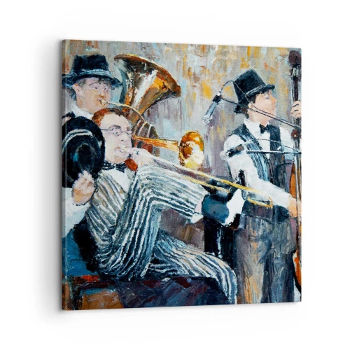 Canvastavla - Bild på duk - Hela den jazzmusiken - 60x60 cm