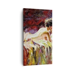 Canvastavla - Bild på duk - Venus försänkt i sina tankar - 45x80 cm