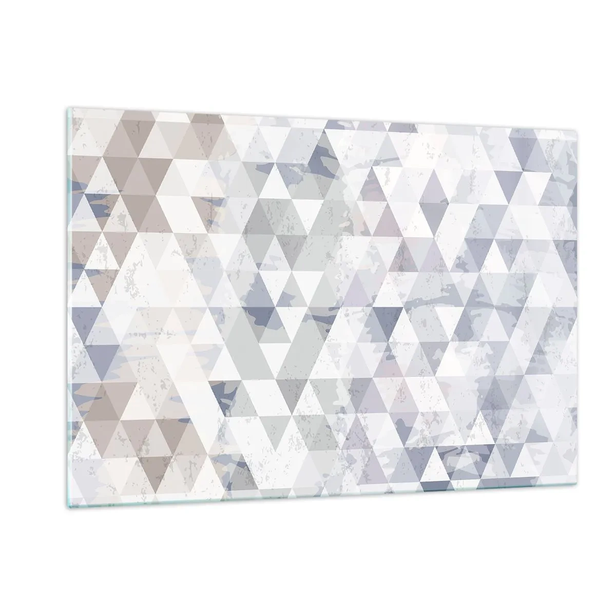 Glastavla - Bild på glas - Trianglar - 120x80 cm