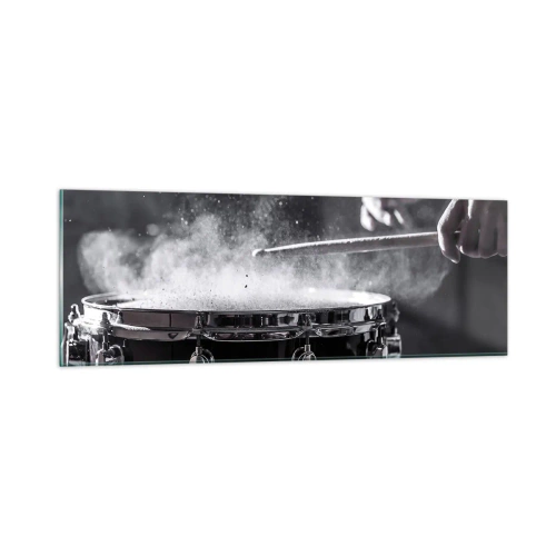 Glastavla - Bild på glas - Musikens puls - 90x30 cm