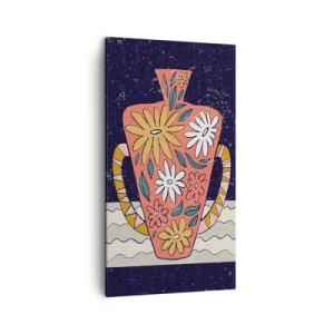 Canvastavla - Bild på duk - Målad kanna - 45x80 cm