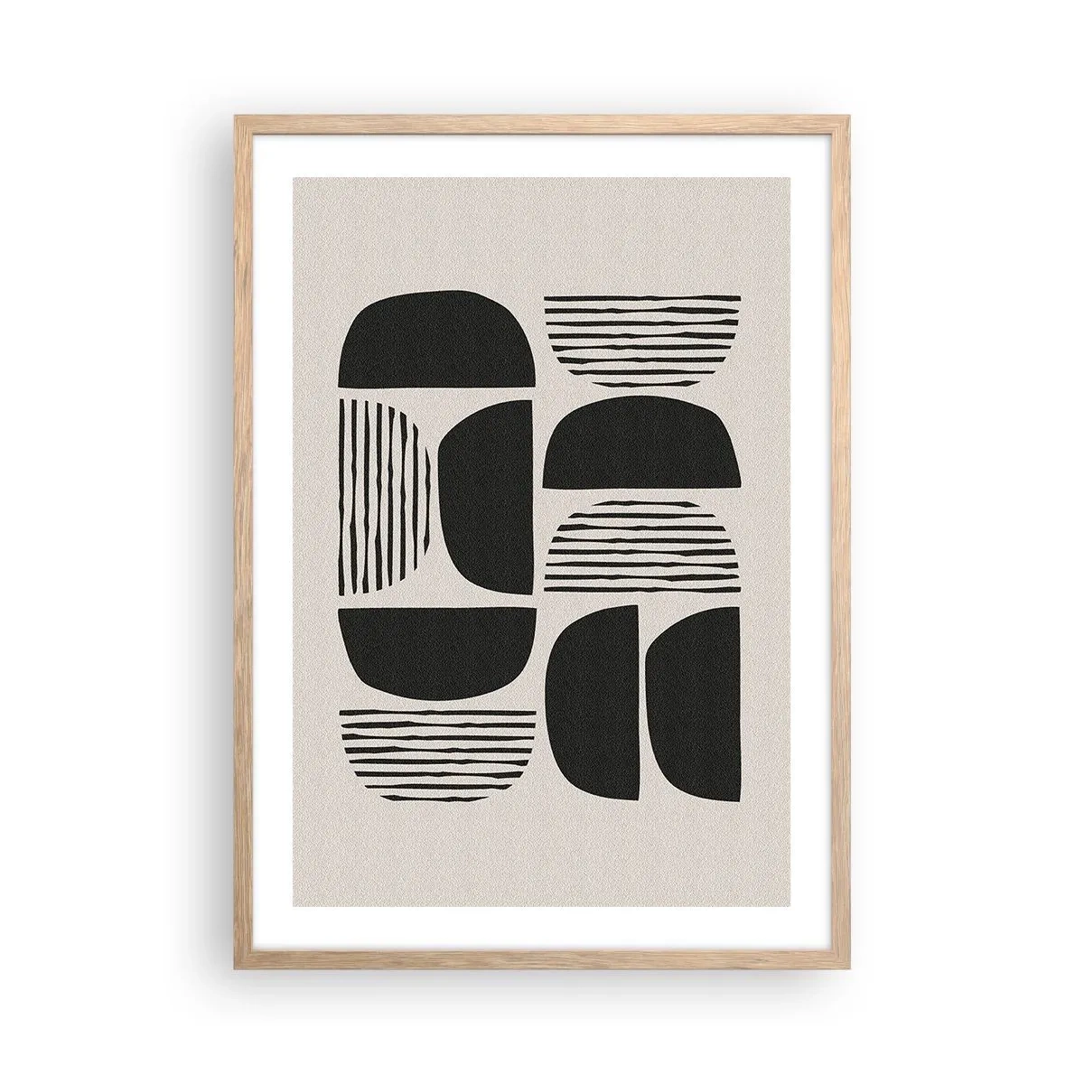 Affisch i ram av ljusek - Arrangemang med halvor - 50x70 cm