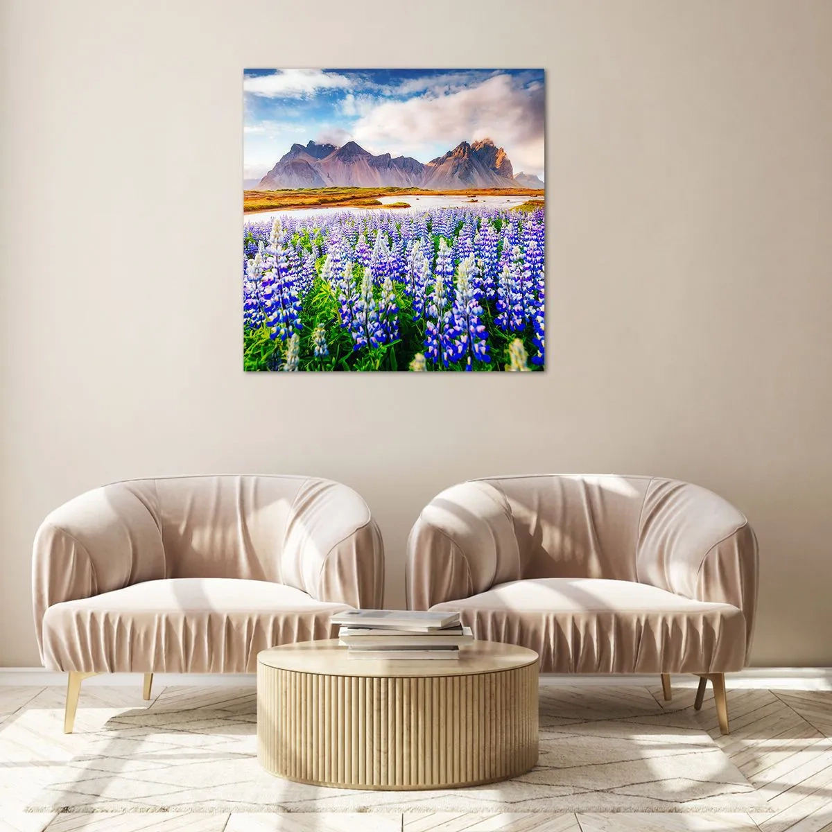 Glastavla - Bild på glas - Styrka och stränghet bredvid mildhet - 30x30 cm