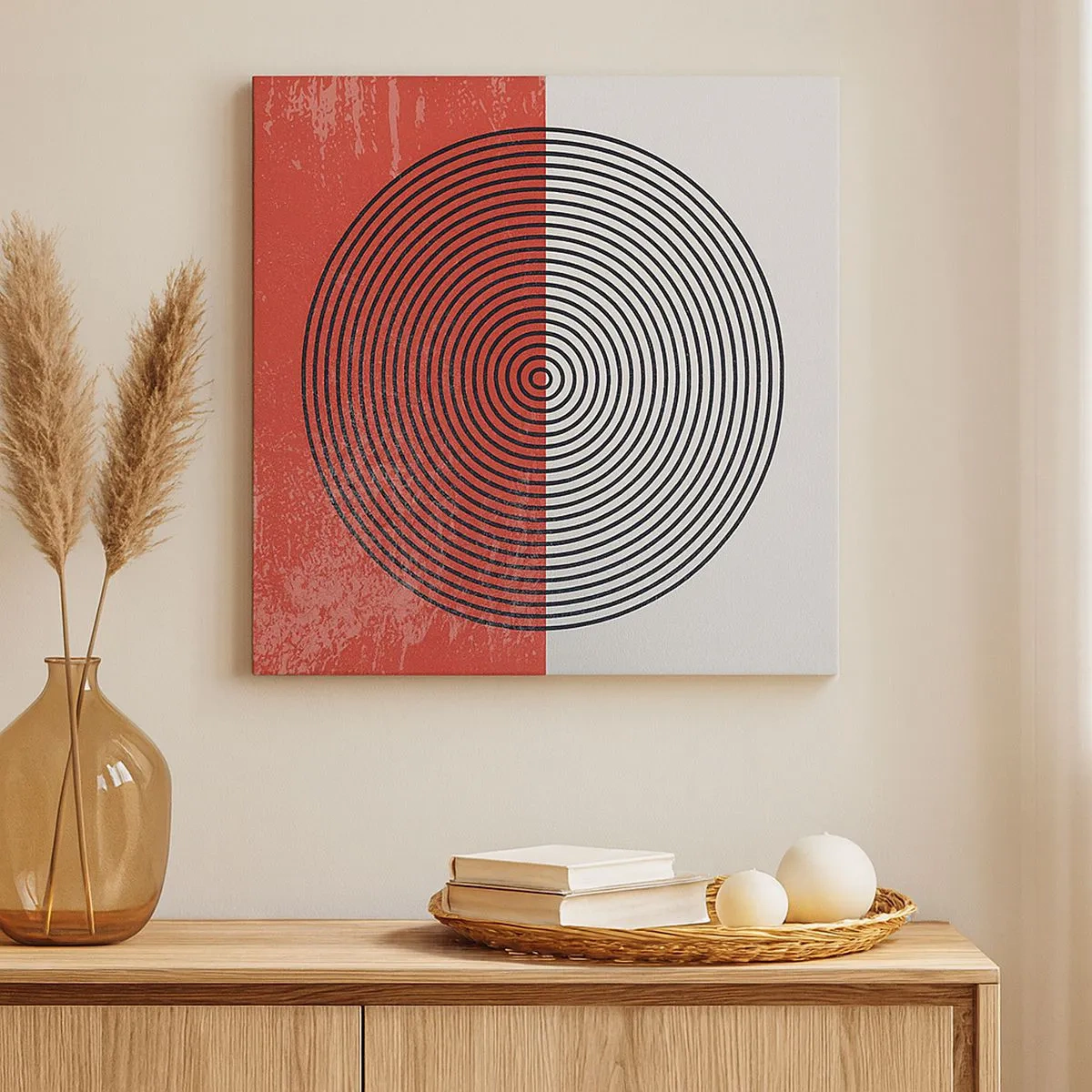 Canvastavla - Bild på duk - Mitt i prick - 30x30 cm