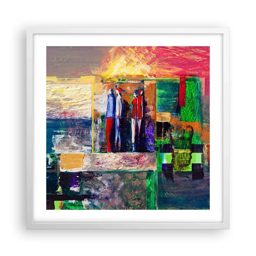 Affisch i vit ram - Relationer och emotioner - 50x50 cm