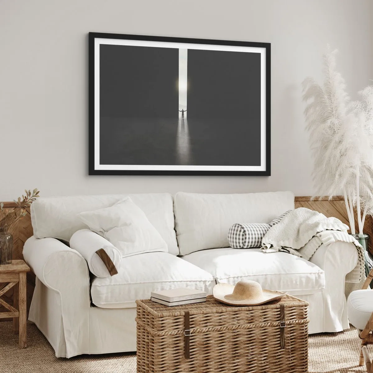 Affisch i svart ram - Ett steg mot den ljusa framtiden - 70x50 cm
