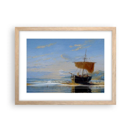 Affisch i ram av ljusek - Vatten, jord, luft - 40x30 cm