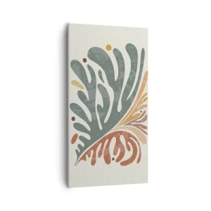 Canvastavla - Bild på duk - Flerfärgat blad - 55x100 cm