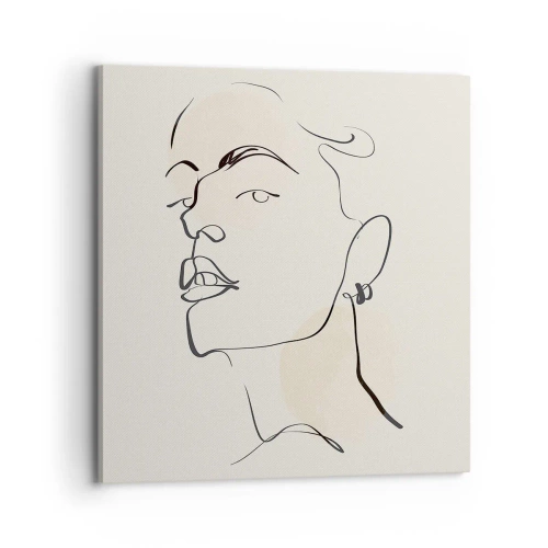 Canvastavla - Bild på duk - Stolt blick - 70x70 cm