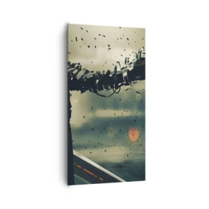 Canvastavla - Bild på duk - Dödlig vapen - din egen Terminator - 65x120 cm