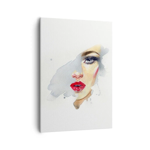 Canvastavla - Bild på duk - Reflektion i vattendroppe - 50x70 cm