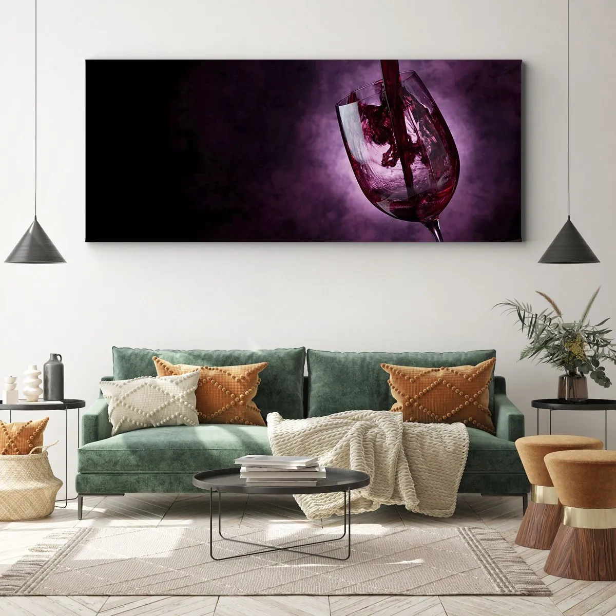 Canvastavla - Bild på duk - Scharlakansröd? Karmin? Nej, rubin - 140x50 cm