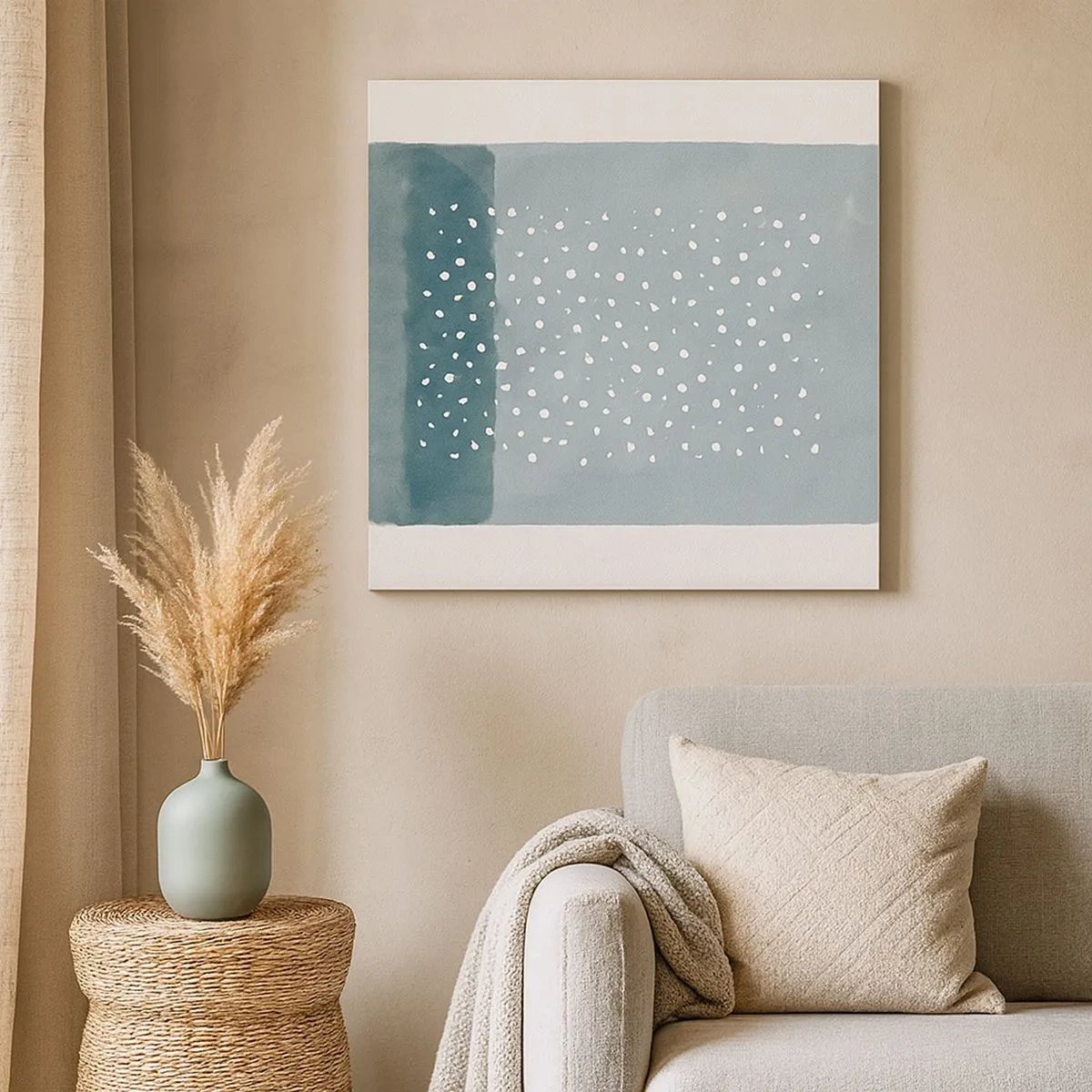 Canvastavla - Bild på duk - Uppstådda ur det blåa - 30x30 cm