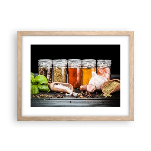 Affisch i ram av ljusek - Så att livet har smak - 40x30 cm