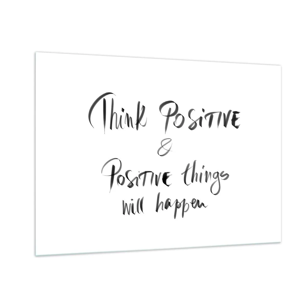 Glastavla - Bild på glas - Hur ska man leva? - 100x70 cm