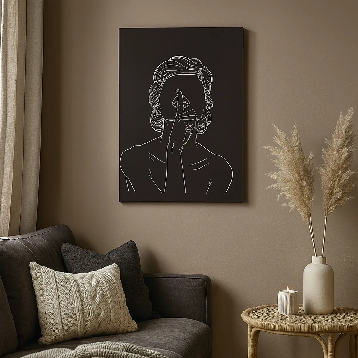 Canvastavla - Bild på duk - Skönhet blommar i tystnad - 50x70 cm