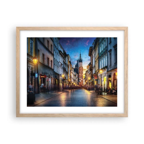 Affisch i ram av ljusek - Krakows charm - 50x40 cm