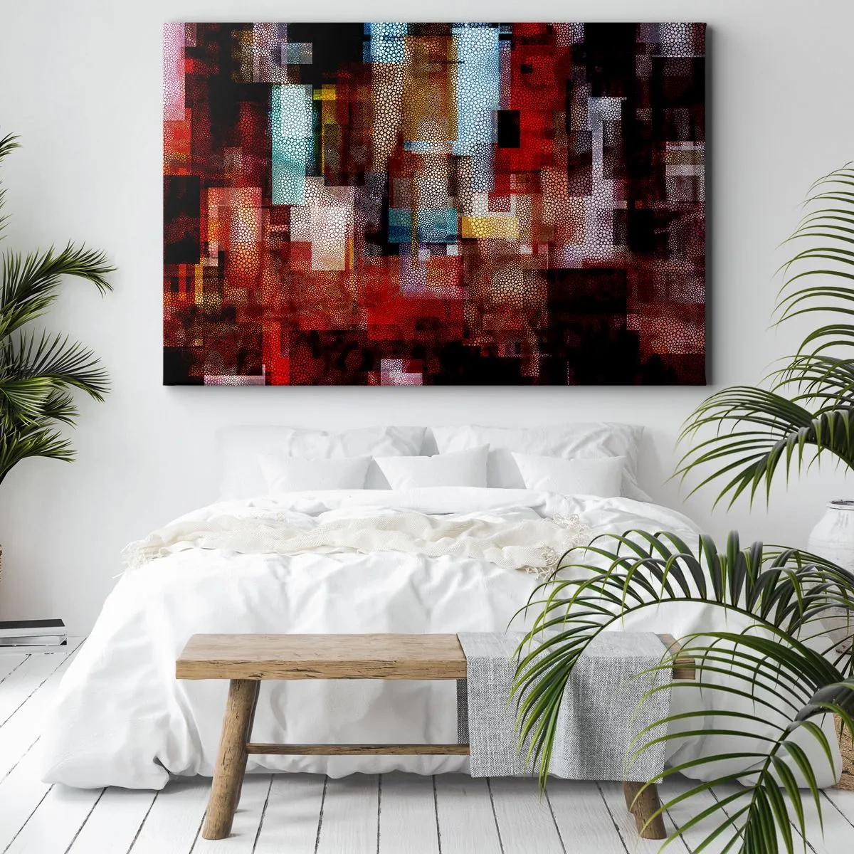 Canvastavla - Bild på duk - Blandat och mixat - 120x80 cm