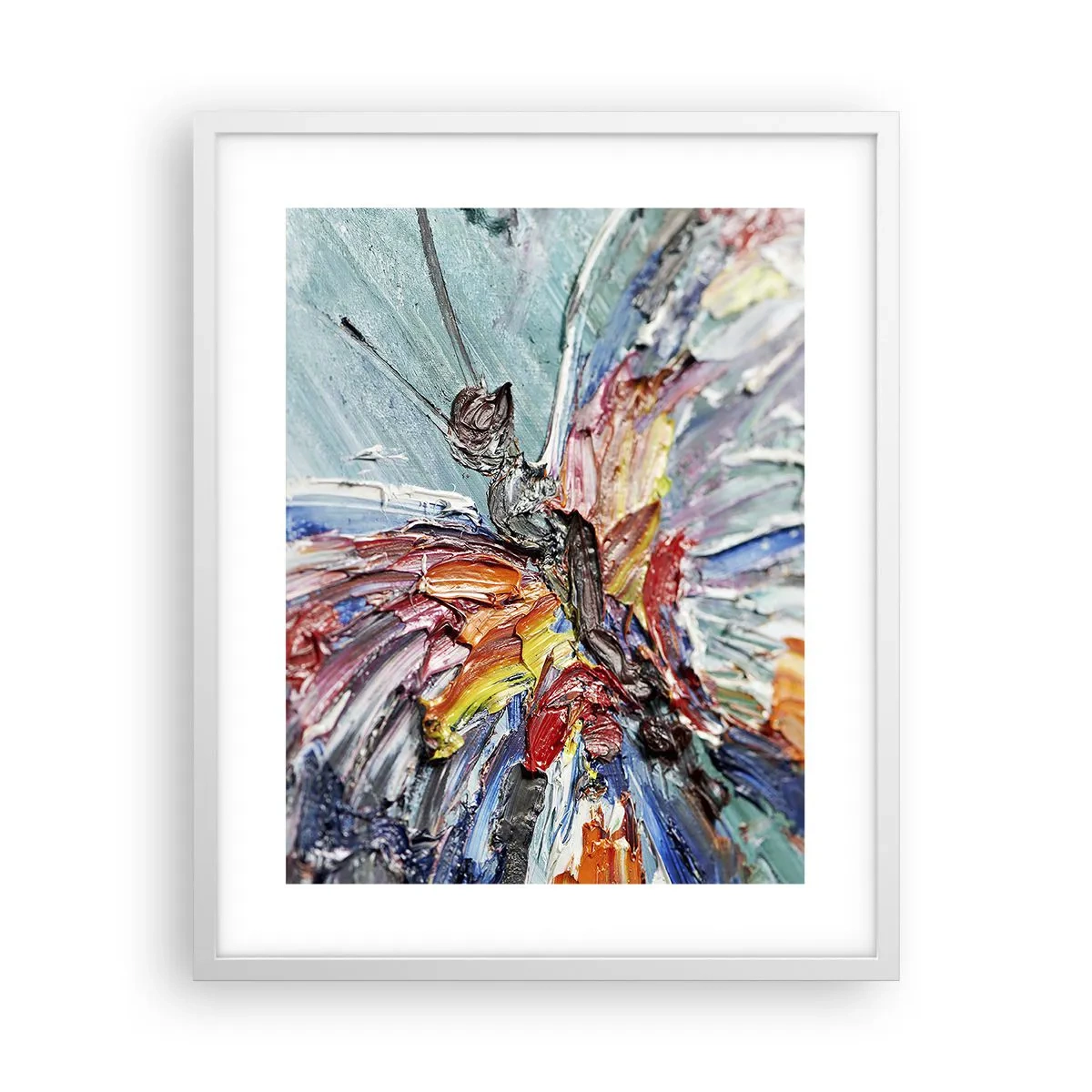 Affisch i vit ram - Målad av naturen - 40x50 cm