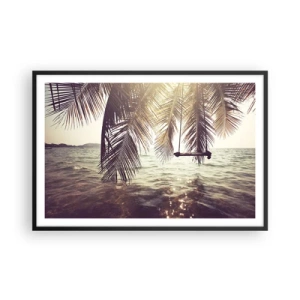 Affisch i svart ram - Gunga i molnen hur mycket du vill - 91x61 cm