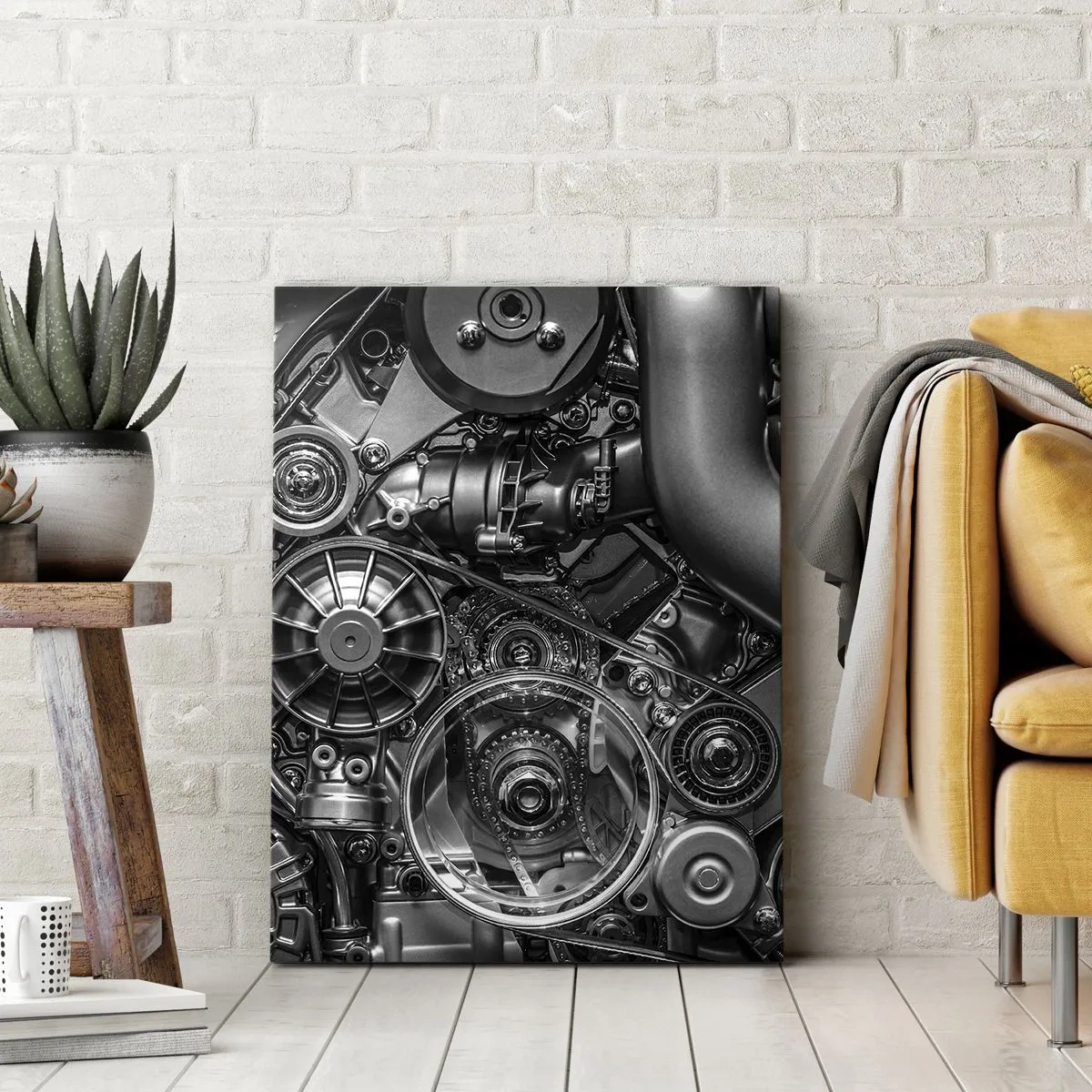 Canvastavla - Bild på duk - Mekanikens poesi - 45x80 cm