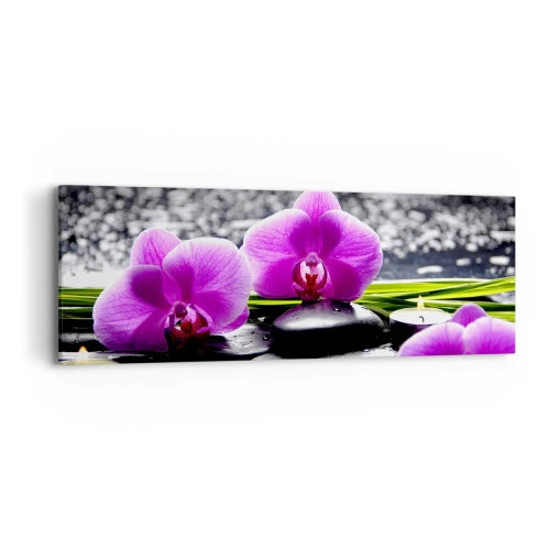 Canvastavla - Bild på duk - Drunkna i tystnad och lugn - 90x30 cm