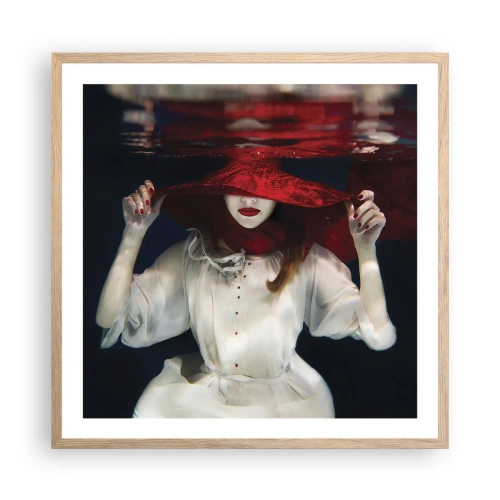 Affisch i ram av ljusek - Konstig fru - 60x60 cm