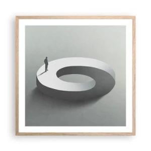 Affisch i ram av ljusek - Och försök att vara klok - 60x60 cm