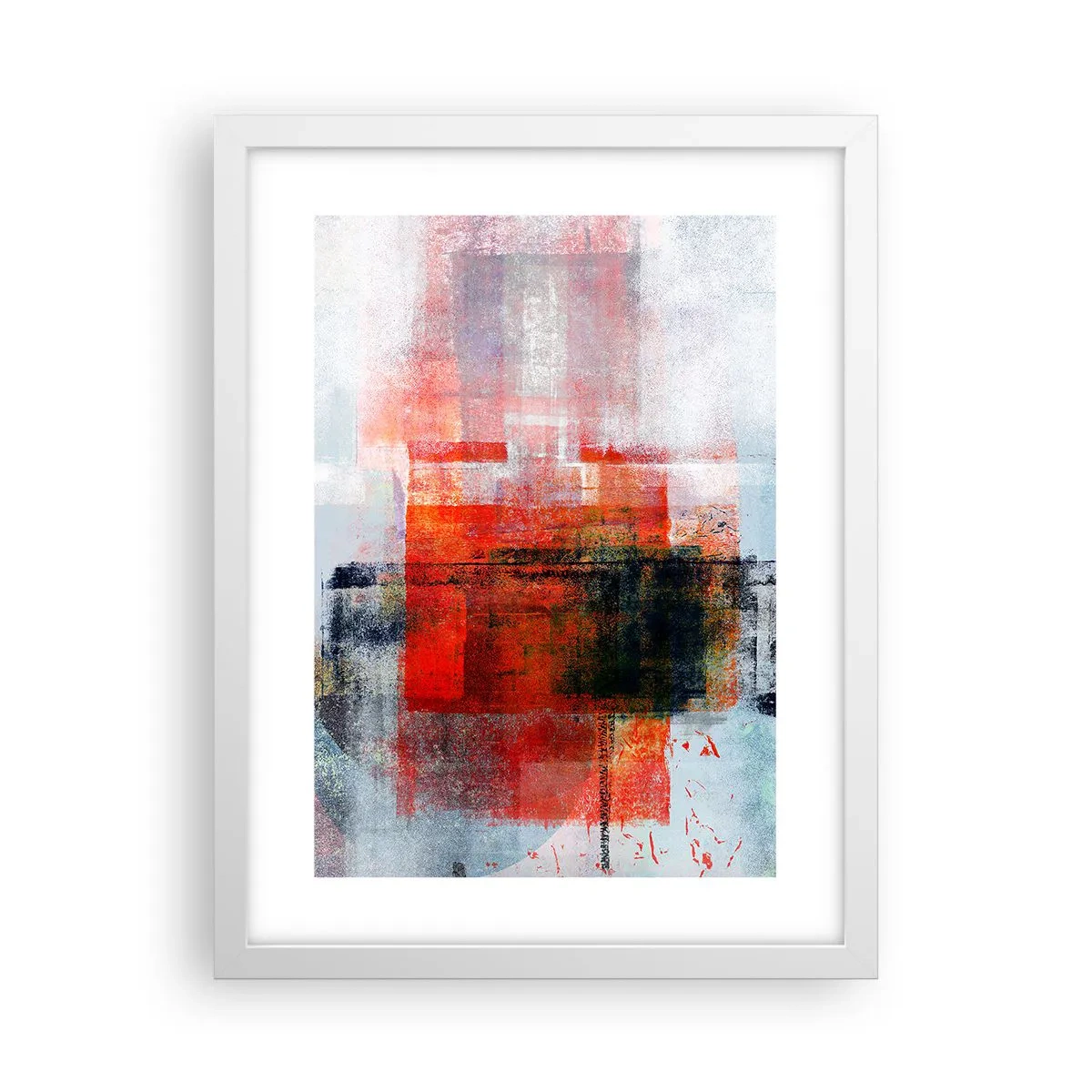 Affisch i vit ram - Glödande komposition - 30x40 cm