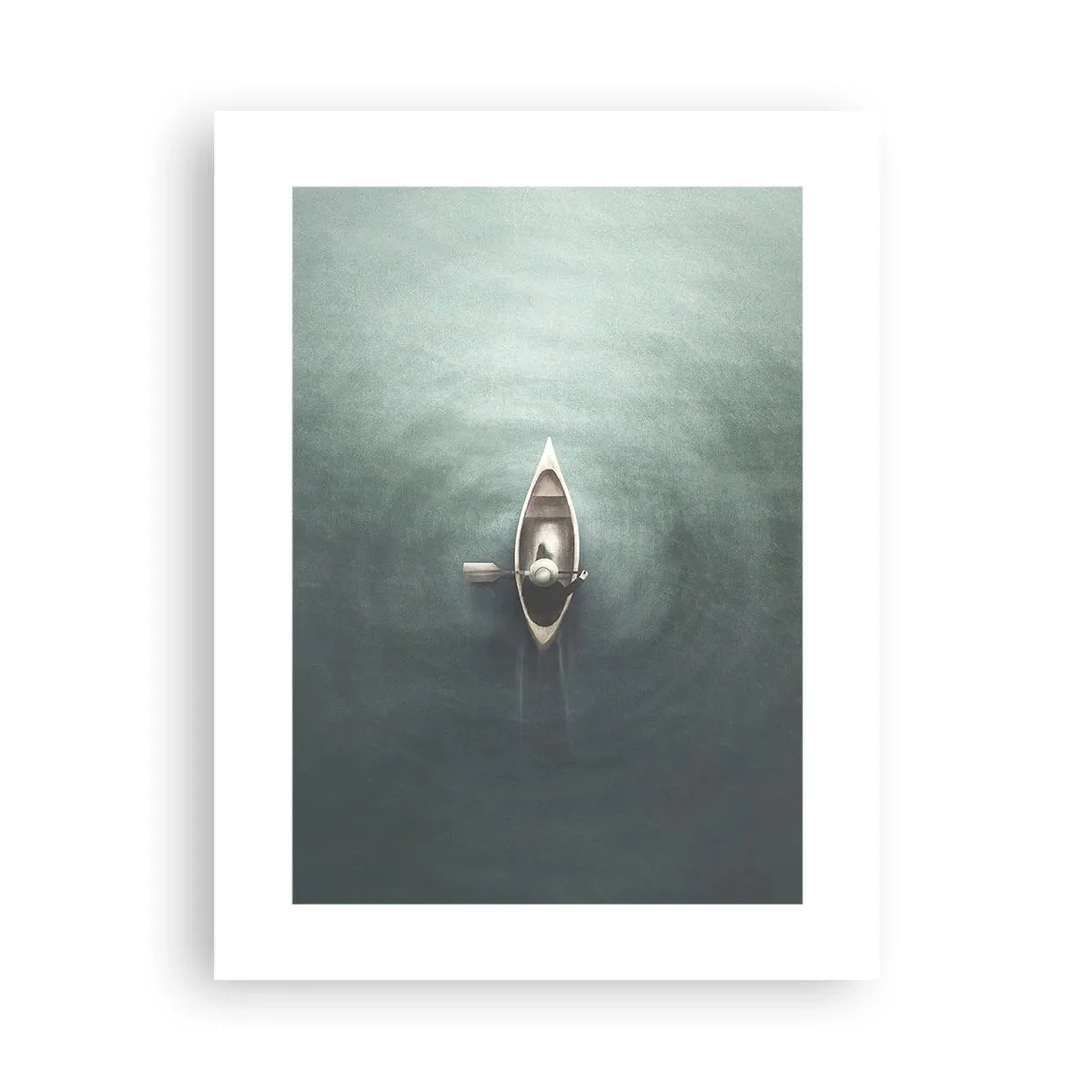 Affisch - Över en månbelyst sjö - 30x40 cm