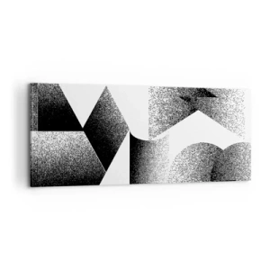 Canvastavla - Bild på duk - Vinklar och ovaler - 100x40 cm
