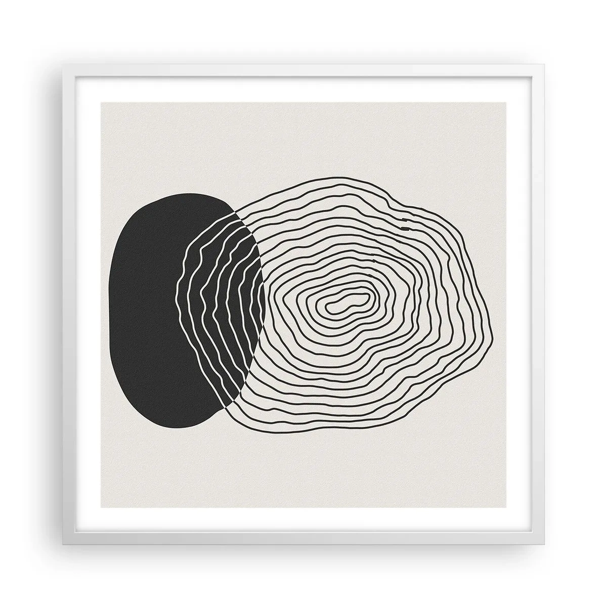 Affisch i vit ram - Varaktighet och vibration - 60x60 cm