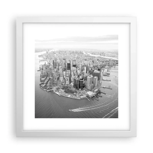 Affisch i vit ram - Hur man inte älskar? - 30x30 cm