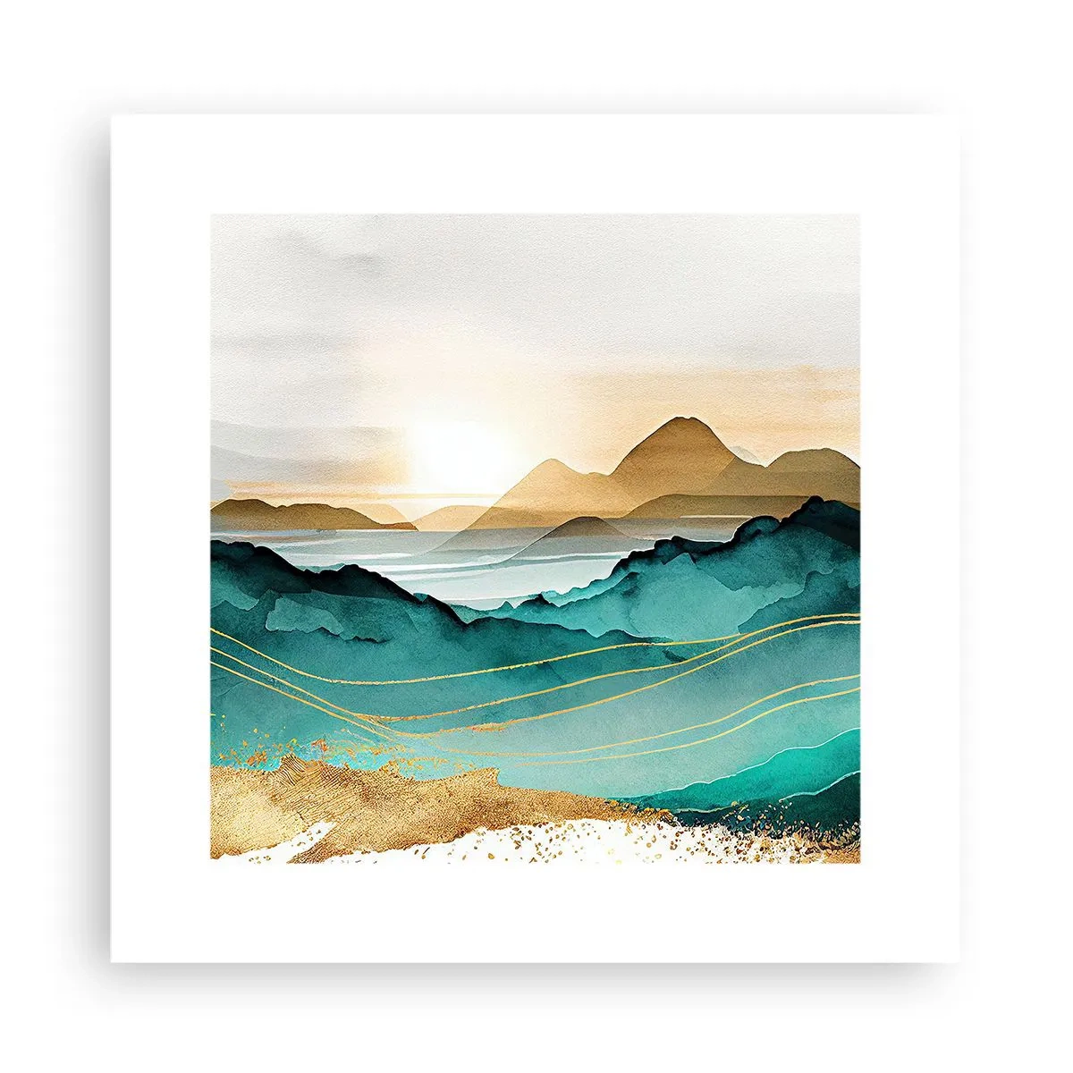 Affisch - På gränsen till abstraktion - landskap - 30x30 cm