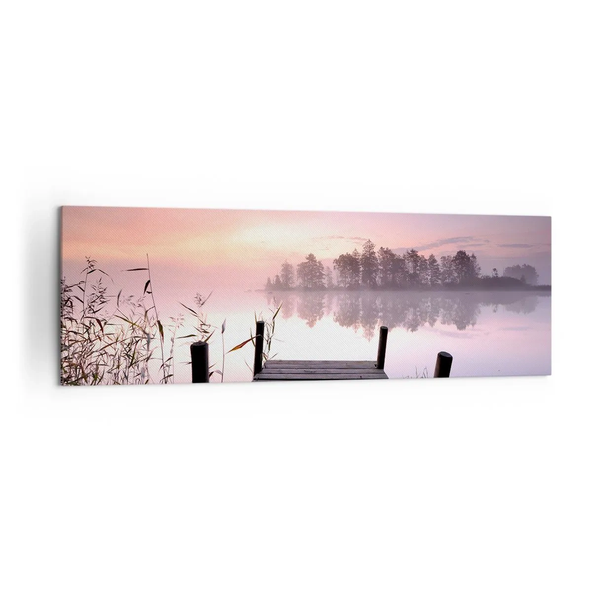 Canvastavla - Bild på duk - Ur liljedimman... - 160x50 cm