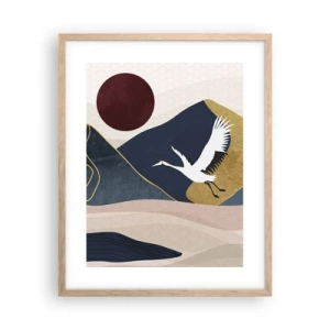 Affisch i ram av ljusek - Nästa dag FLUGIT iväg - 40x50 cm