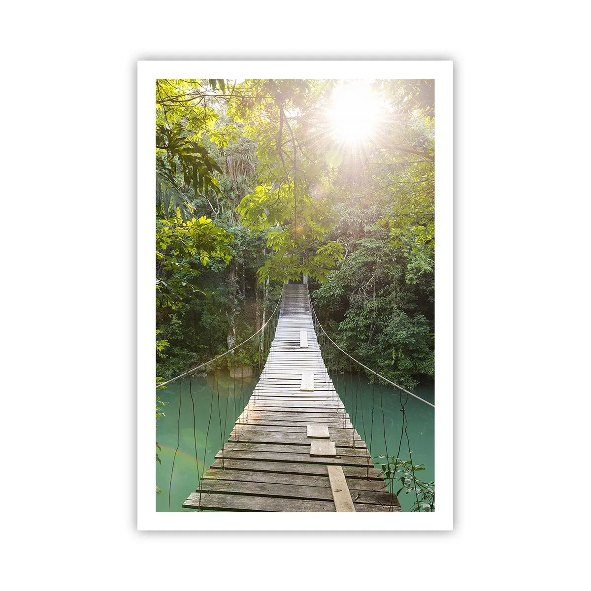 Affisch - Vid azurblått vatten till azurblå skog - 61x91 cm