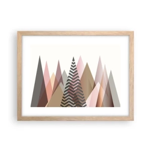 Affisch i ram av ljusek - Utsikt över pyramider - 40x30 cm