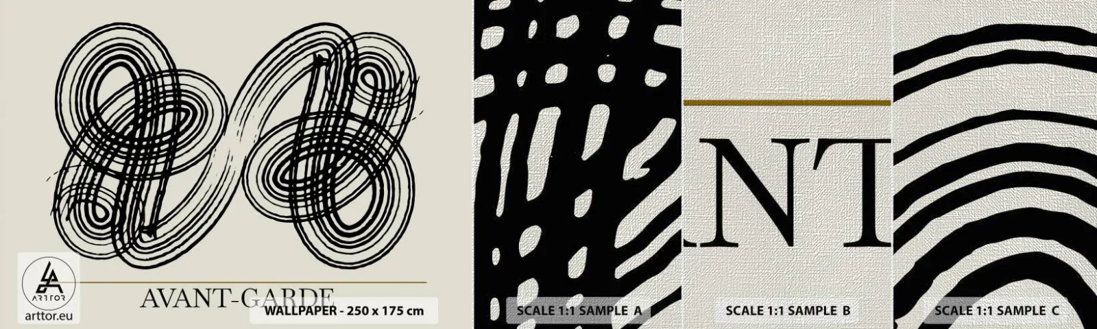 Provbit av fototapet Premium Canvas - Det kom ut spontant - Minimalism, skandinavisk, Skrift - 100x30 cm