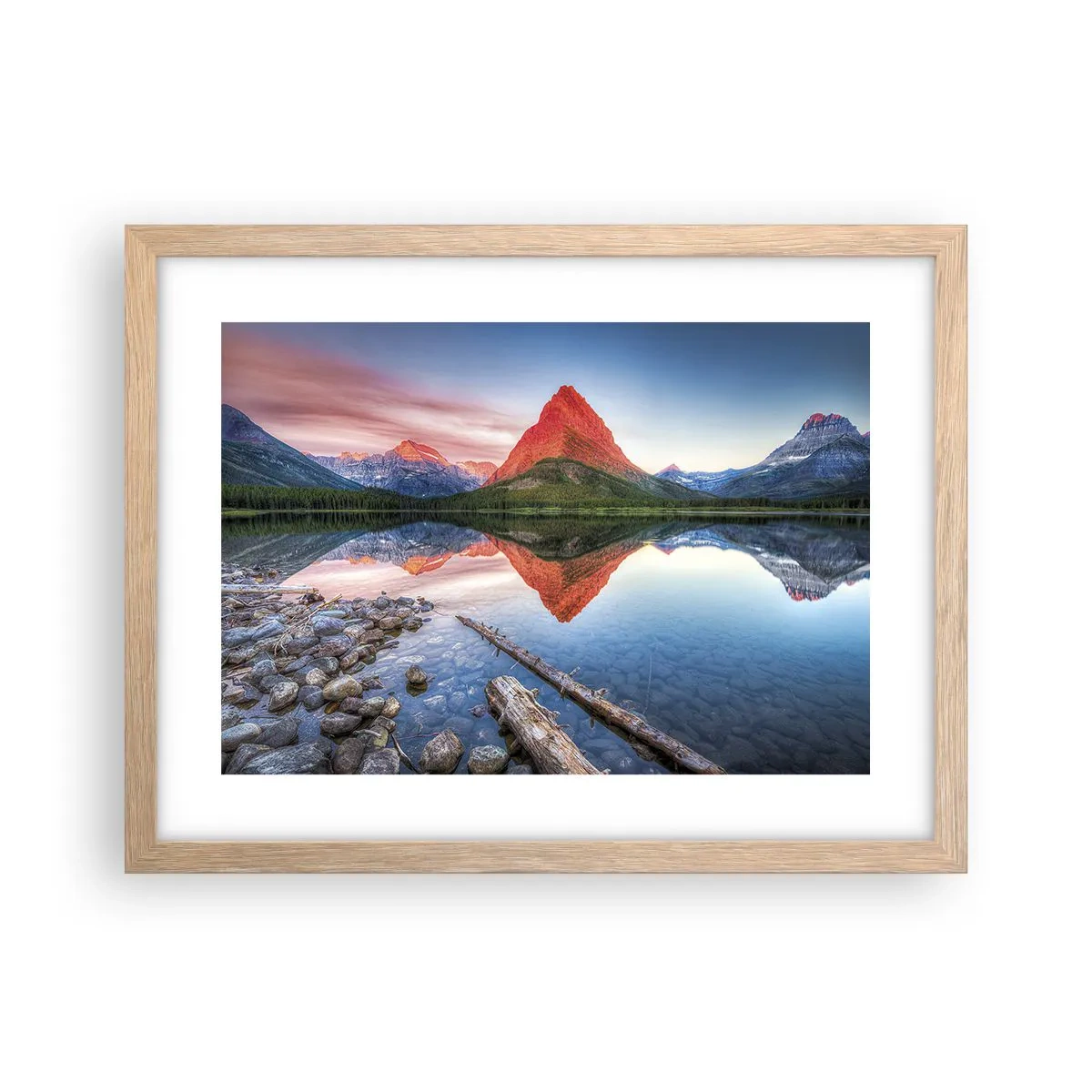 Affisch i ram av ljusek - Glöd och kyla - 40x30 cm