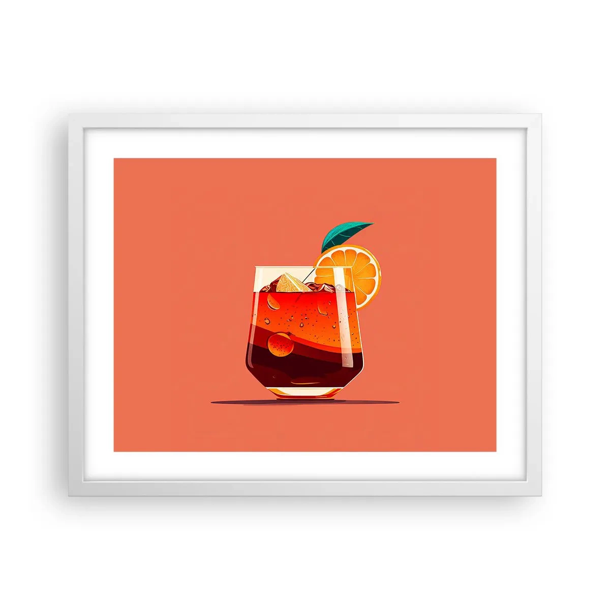 Affisch i vit ram - Sommarens förfriskning - 50x40 cm