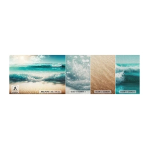 Provbit av fototapet Premium Canvas - Lugnet i havet - Strand, Hav, Kant - 100x30 cm